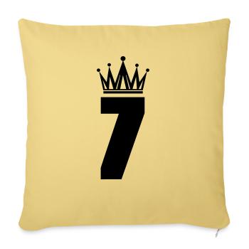 7 - Housse de coussin décorative 45 x 45 cm - jaune délavé - Devant