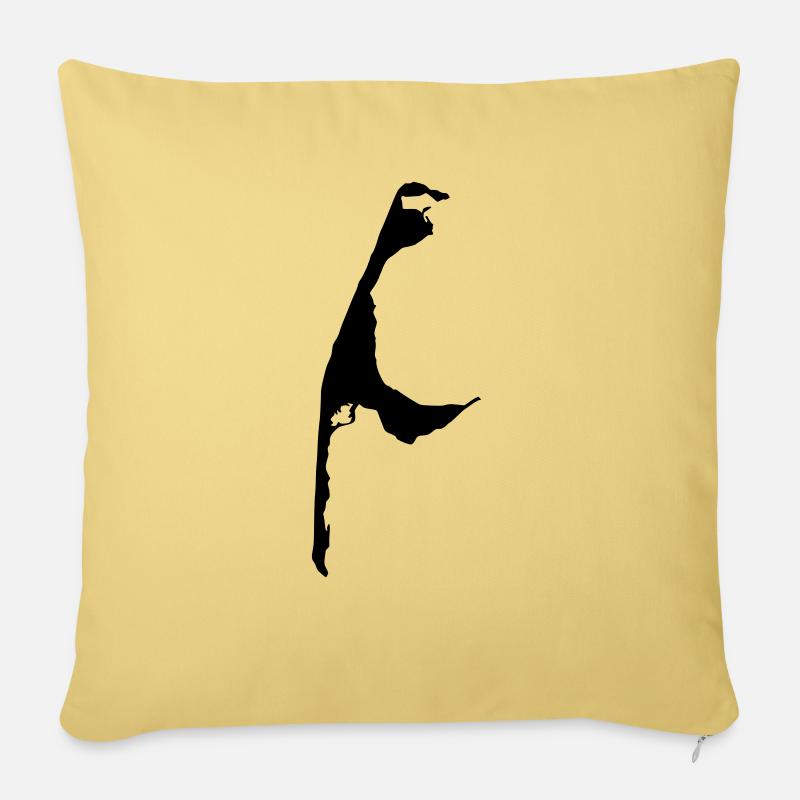 Sylt - Sofa pillowcase 17,3'' x 17,3'' (45 x 45 cm) - washed yellow