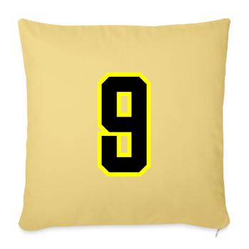 Justaucorps à 9 chiffres - Housse de coussin décorative 45 x 45 cm - jaune délavé - Devant