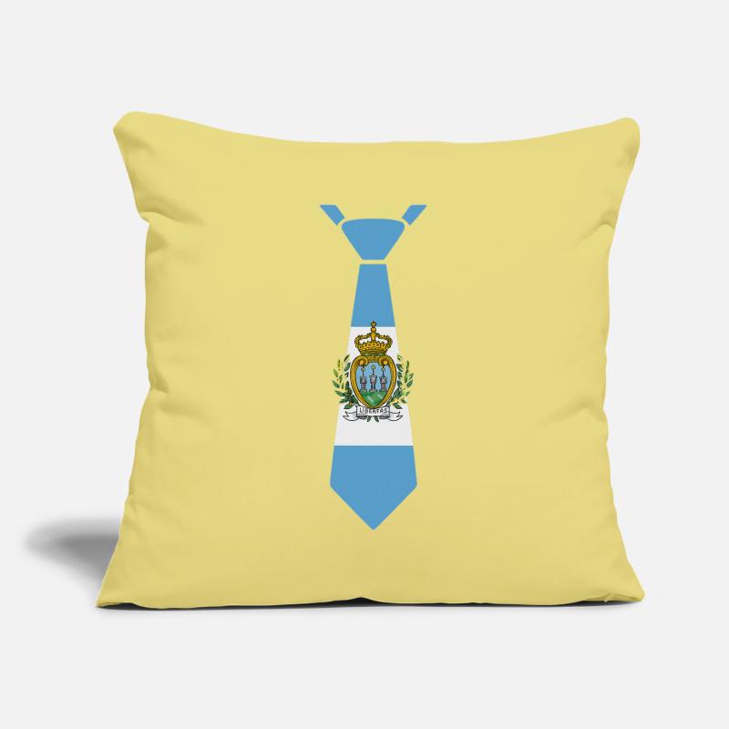 Cravate de Saint-Marin – Conception du drapeau Housse de coussin décorative 45 x 45 cm