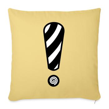 Black & White Spiral Stripes - Sofa pillowcase 17,3'' x 17,3'' (45 x 45 cm) - washed yellow - Front