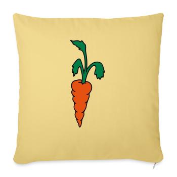 Carotte carotte - Housse de coussin décorative 45 x 45 cm - jaune délavé - Devant