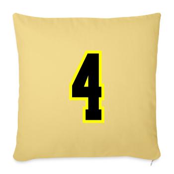 Justaucorps à 4 chiffres - Housse de coussin décorative 45 x 45 cm - jaune délavé - Devant