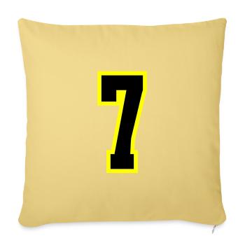 7 Number Leotard - Sofa pillowcase 17,3'' x 17,3'' (45 x 45 cm) - washed yellow - Front