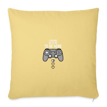 Break time for the game - Sofa pillowcase 17,3'' x 17,3'' (45 x 45 cm) - washed yellow - Front