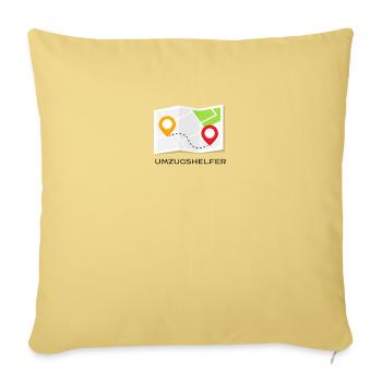 Déménageurs - un grand merci ! - Housse de coussin décorative 45 x 45 cm - jaune délavé - Devant