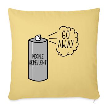 People Repellent Go Away Spray - Sofa pillowcase 17,3'' x 17,3'' (45 x 45 cm) - washed yellow - Front