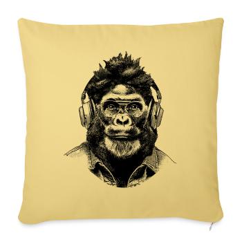 Urban Graffiti Gorilla T-Shirt für Streetwear-Fans - Sofakissenbezug 45 x 45 cm - Hellgelb - Vorne