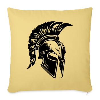 Casque Spartan Gladiator Sparta - Housse de coussin décorative 45 x 45 cm - jaune délavé - Devant