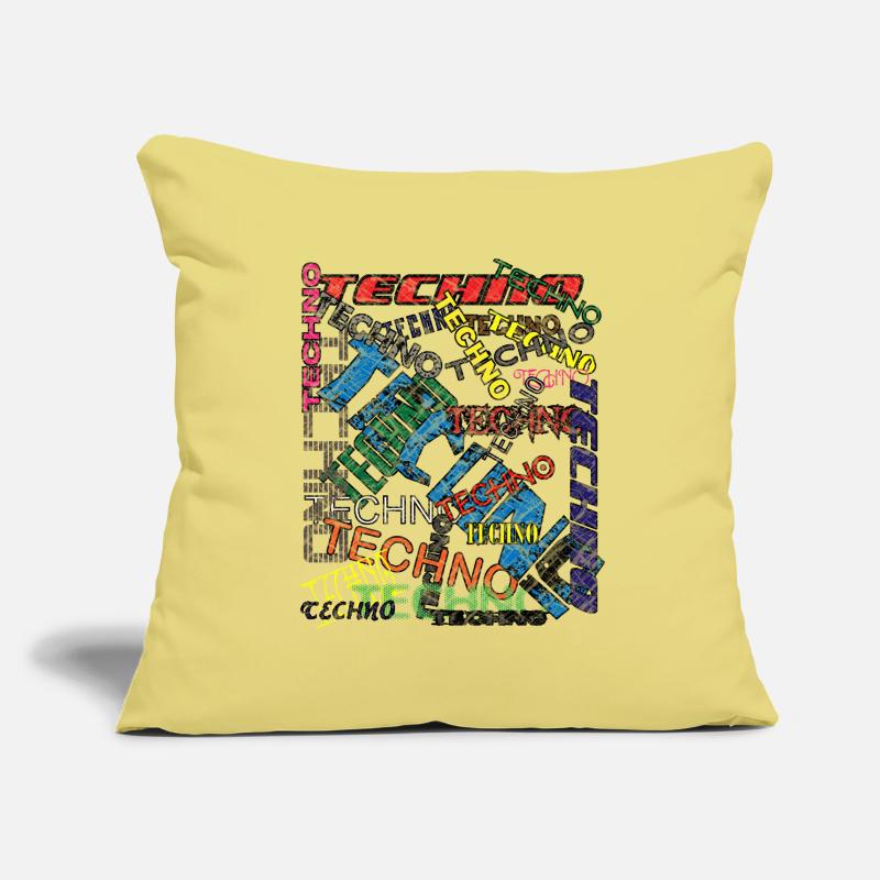Techno Techno Techno | We Love Techno Sofa pillowcase 17,3'' x 17,3'' (45 x 45 cm)