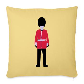 Queen's Guard - Sofa pillowcase 17,3'' x 17,3'' (45 x 45 cm) - washed yellow - Front