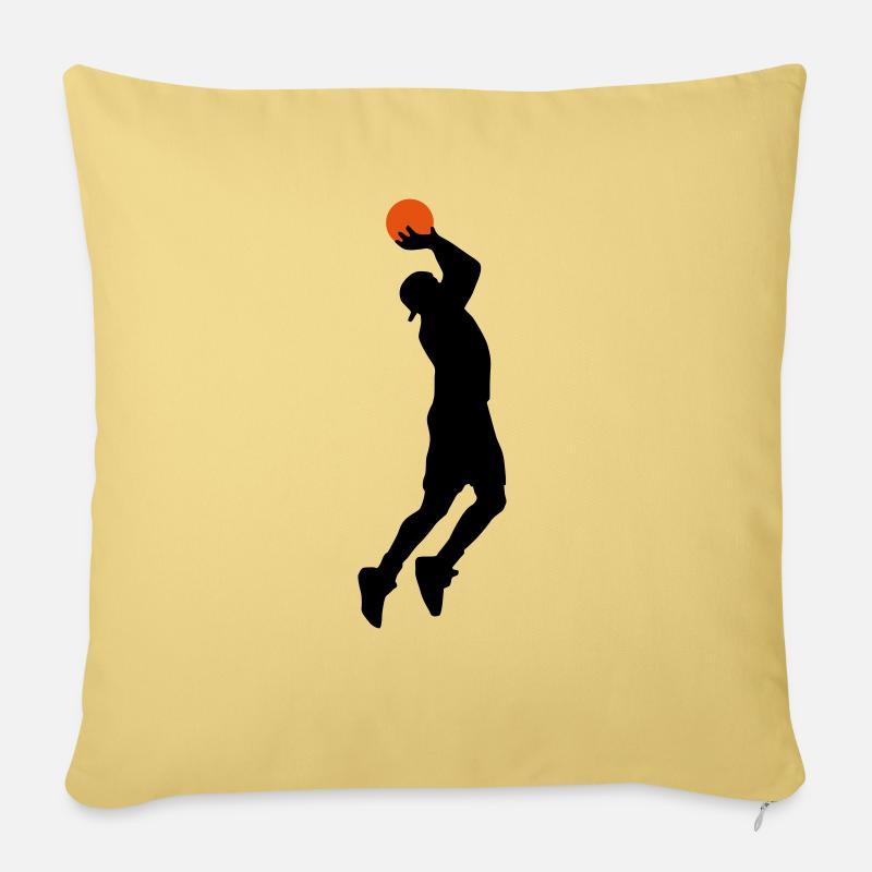 basketballer_2c - Sofa pillowcase 17,3'' x 17,3'' (45 x 45 cm) - washed yellow