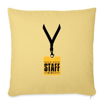 trailer badge staff member crew member mitar - Sofa pillowcase 17,3'' x 17,3'' (45 x 45 cm) - washed yellow - Front