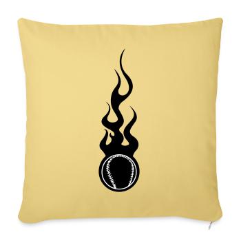 Baseball - Sports - Sofa pillowcase 17,3'' x 17,3'' (45 x 45 cm) - washed yellow - Front