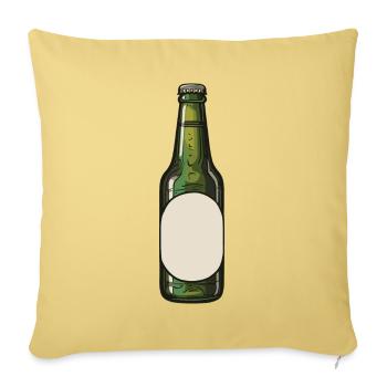 Beer Bottle Beer Drinking Symbol - Sofa pillowcase 17,3'' x 17,3'' (45 x 45 cm) - washed yellow - Front