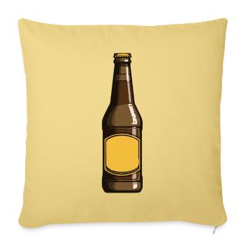 Beer Bottle Beer Drinking Symbol - Sofa pillowcase 17,3'' x 17,3'' (45 x 45 cm) - washed yellow - Front
