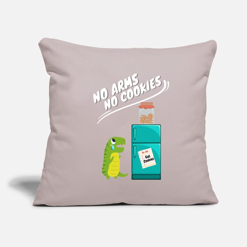 Pas de bras, pas de biscuits, drôle de dinosaure Housse de coussin décorative 45 x 45 cm