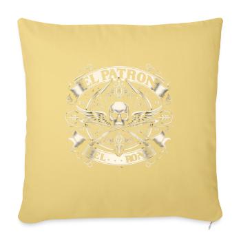 Le crâne d’El Patron avec des ailes - Housse de coussin décorative 45 x 45 cm - jaune délavé - Devant