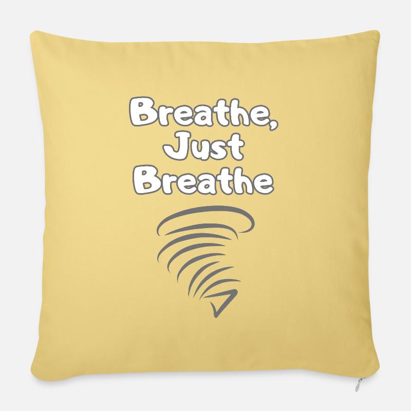 BREATH Durchatmen Selfcare – Self Love Statement - Sofakissenbezug 45 x 45 cm - Hellgelb