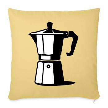 Espresso pot - Sofa pillowcase 17,3'' x 17,3'' (45 x 45 cm) - washed yellow - Front