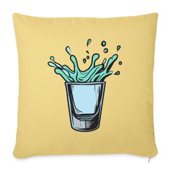 Spritzglas Splash in Teal Neon - Sofakissenbezug 45 x 45 cm - Hellgelb - Vorne
