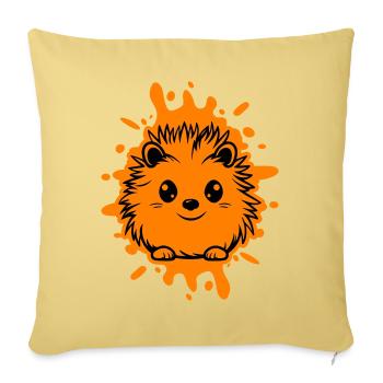 Hedgehog, Animal, Baby - Sofa pillowcase 17,3'' x 17,3'' (45 x 45 cm) - washed yellow - Front
