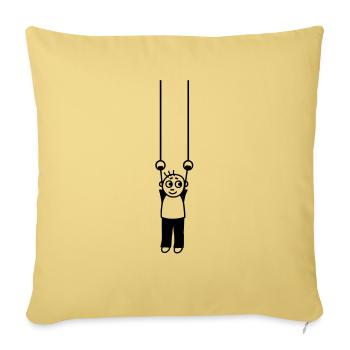 Gymnastics on rings - Sofa pillowcase 17,3'' x 17,3'' (45 x 45 cm) - washed yellow - Front