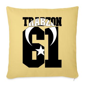 Trabzon 61Türkei Flagge - Sofakissenbezug 45 x 45 cm - Hellgelb - Vorne