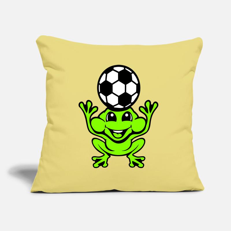 Frog Soccer Header Ball Playing Toad Sofa pillowcase 17,3'' x 17,3'' (45 x 45 cm)