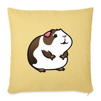 Juste un cochon d’Inde mignon - Housse de coussin décorative 45 x 45 cm - jaune délavé - Devant