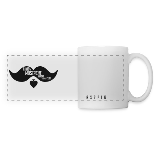 moustache png - Mug panoramique contrasté et blanc