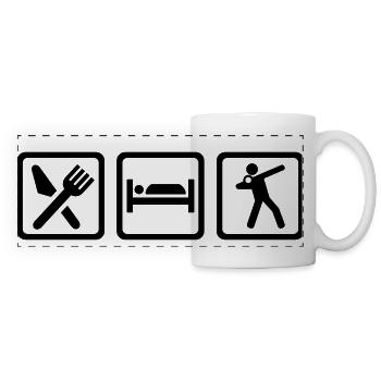Eat Sleep Shot put - Panoramic Mug - white - Front