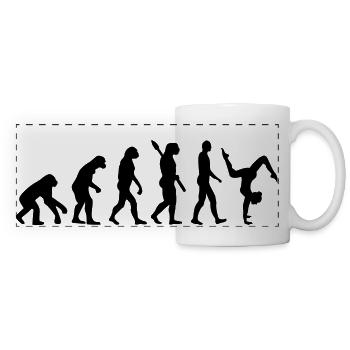 Évolution Gymnastique - Mug panoramique contrasté et blanc - blanc - Devant