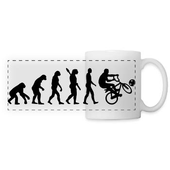 Evolution Cycle ball - Mug panoramique contrasté et blanc - blanc - Devant