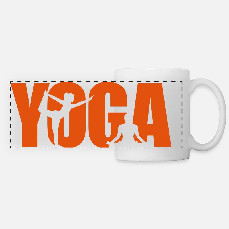 Yoga - Mug panoramique contrasté et blanc - blanc