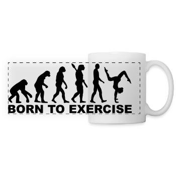 Evolution Born to exercise - Panoramic Mug - white - Front