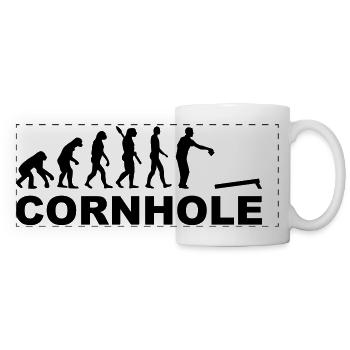 Evolution Cornhole - Panoramic Mug - white - Front