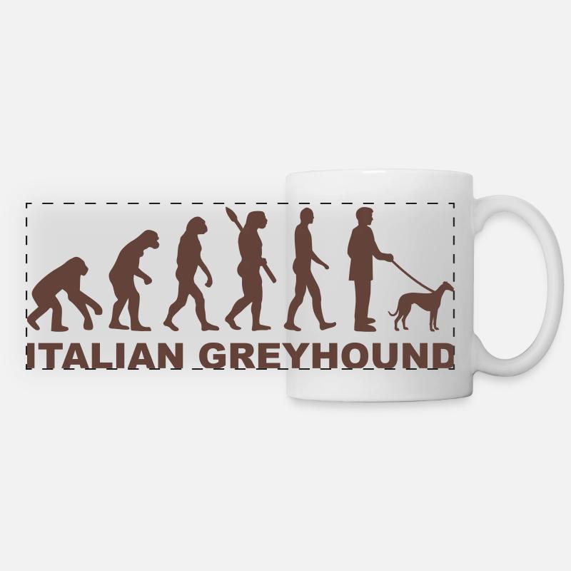 Italian Greyhound - Panoramatasse - Weiß