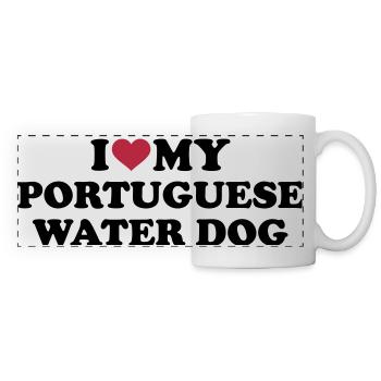 Portugiesischer Wasserhund - Panoramatasse - Weiß - Vorne