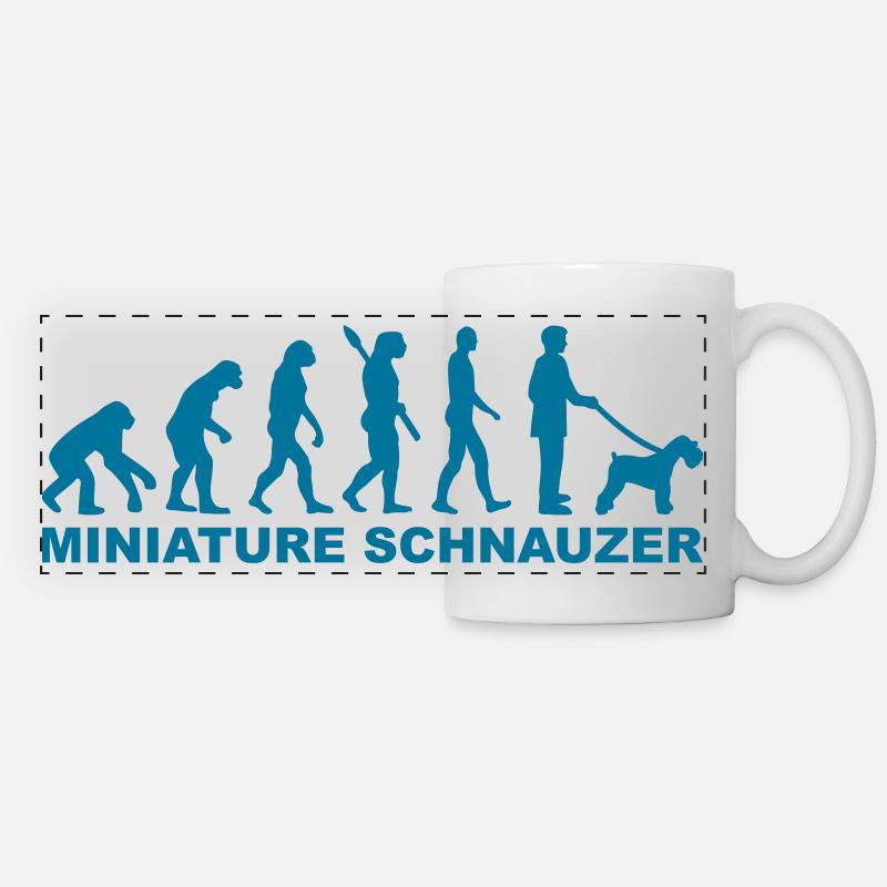 Zwergschnauzer - Panoramatasse - Weiß