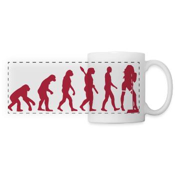 Femme de ménage - Mug panoramique contrasté et blanc - blanc - Devant