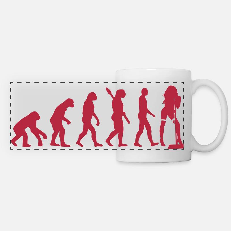 Femme de ménage - Mug panoramique contrasté et blanc - blanc