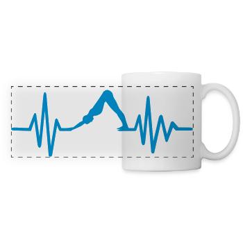 Pilates - Mug panoramique contrasté et blanc - blanc - Devant