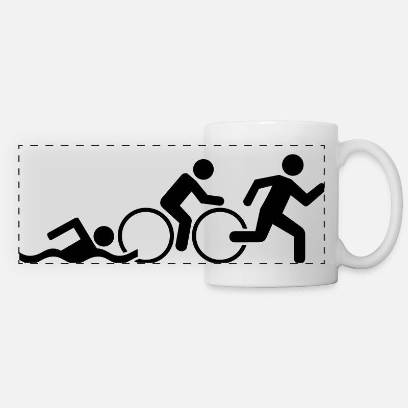Triathlon - Panoramic Mug - white