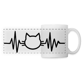 Katze - Panoramatasse - Weiß - Vorne
