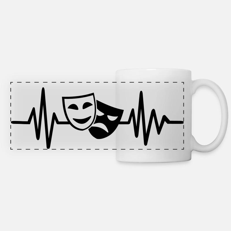 Théâtre - Mug panoramique contrasté et blanc - blanc