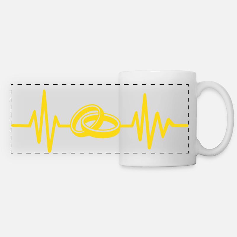 Mariage - Mug panoramique contrasté et blanc - blanc