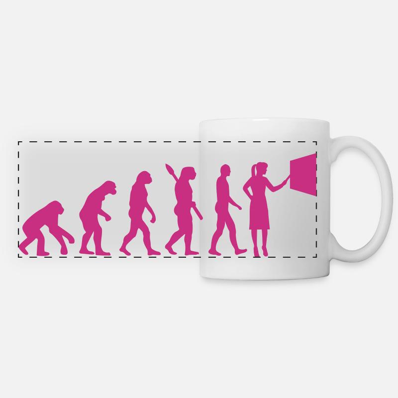 Professeure - Mug panoramique contrasté et blanc - blanc