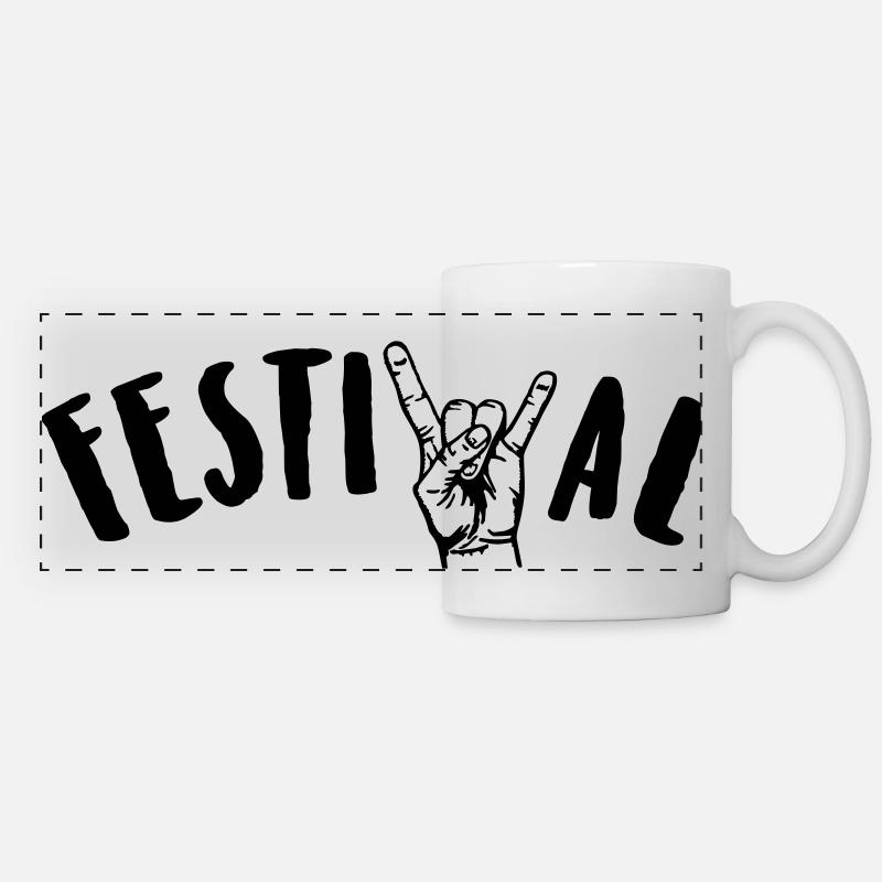 festival - Mug panoramique contrasté et blanc - blanc