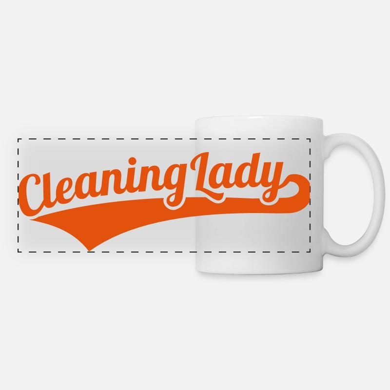 Cleaning lady - Panoramic Mug - white